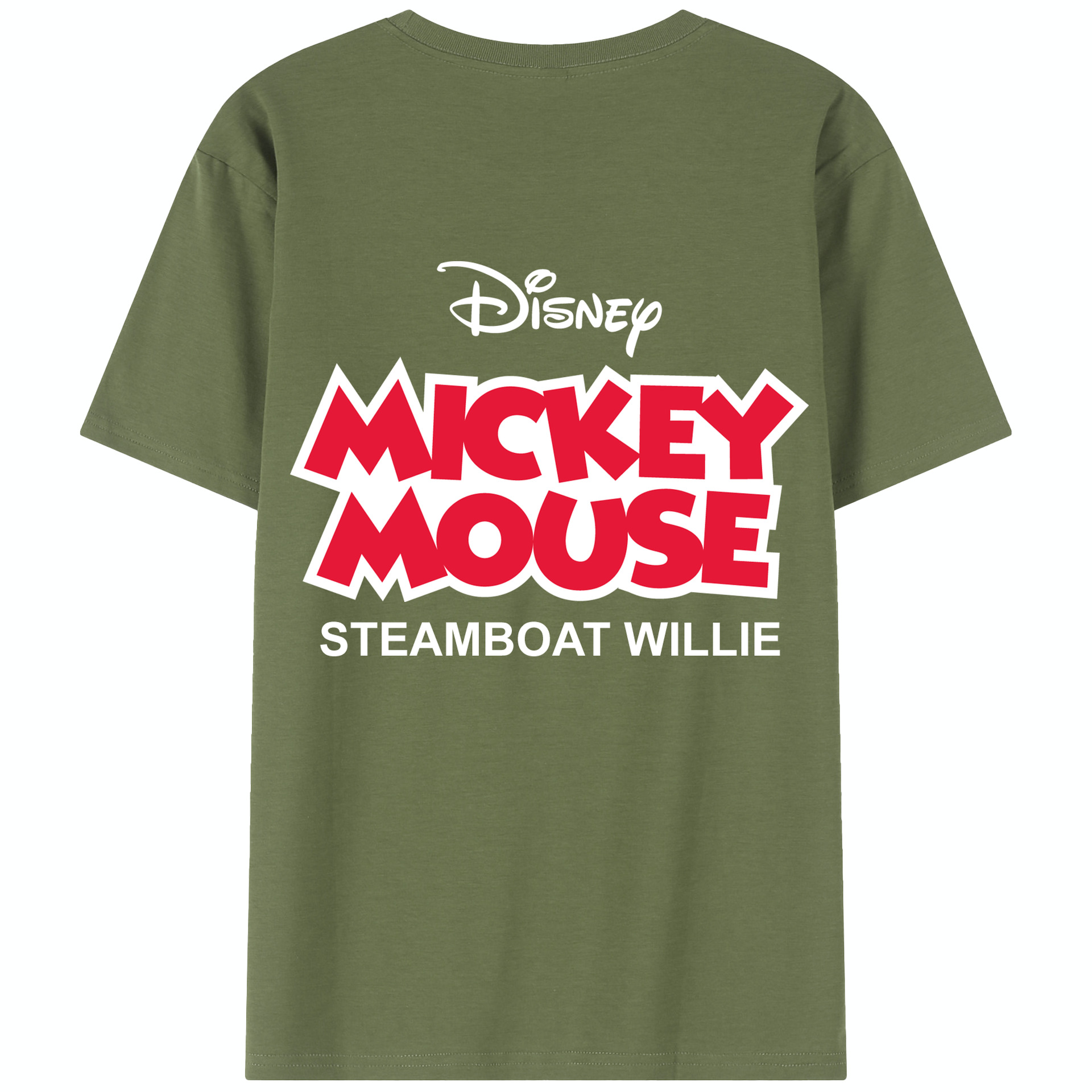 （画像用） ミッキーマウス Mickey Mouse 綿100％半袖Tシャツ（背面プリント）